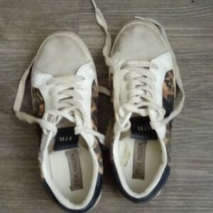 Steve Madden tennis shoes in leopard print